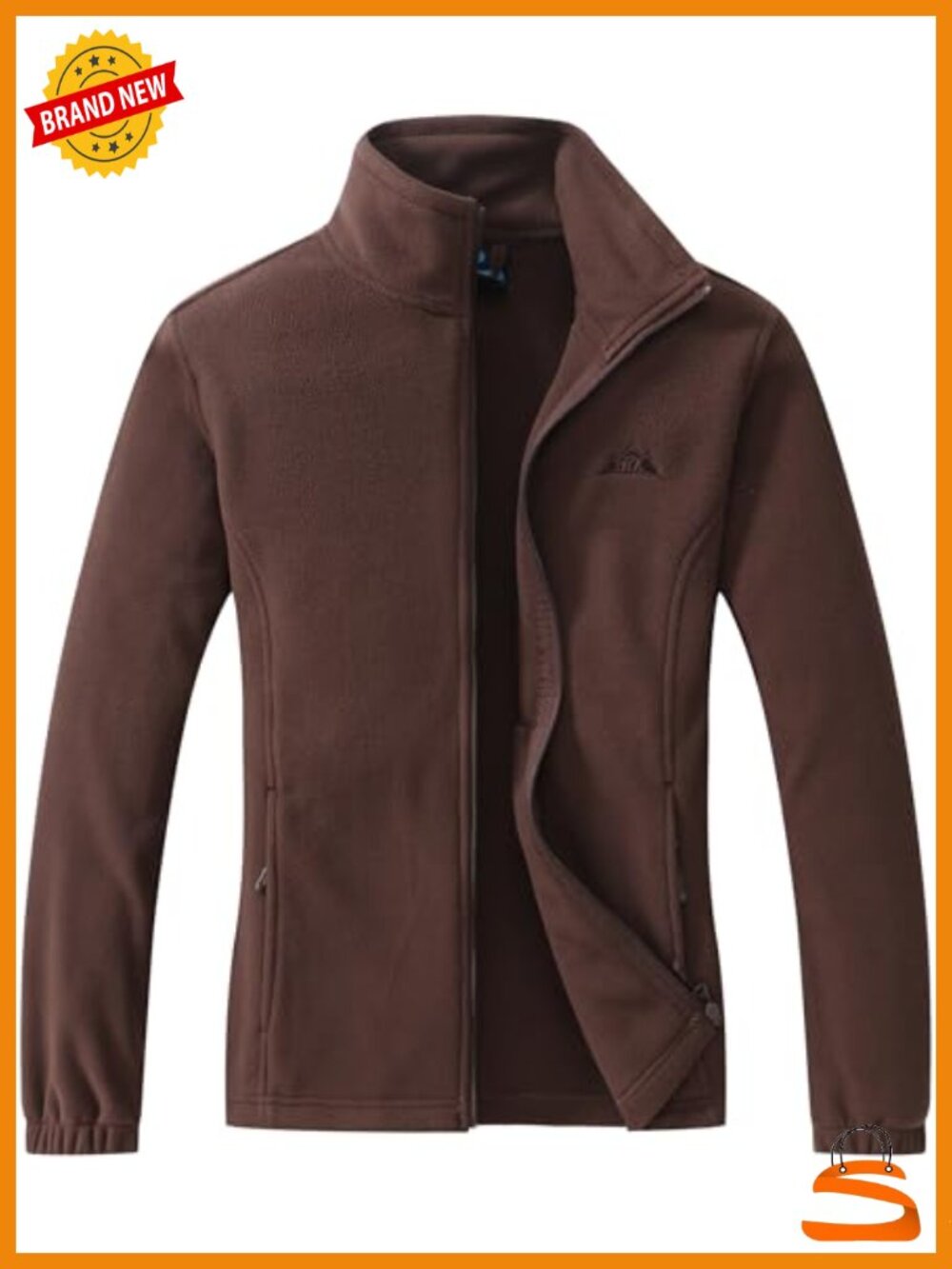 Women's Full Zip Polar Fleece Jacket Soft Stand Collar Outdoor Coat